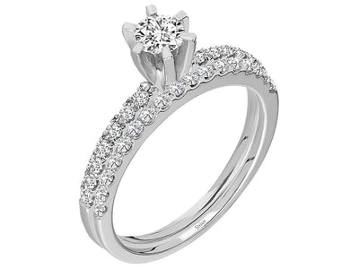 0.55 carat diamond solitaire ring and alliance