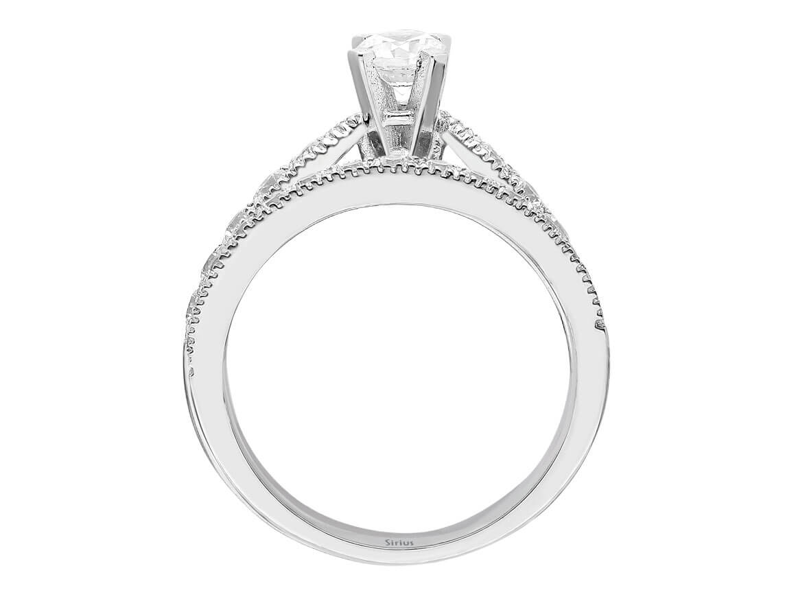 Insgesamt 1,77 Karat Diamant Solitaire Ring und Allianz - handgefertigter Diamantschmuck aus Feingold | Sirius Diamant