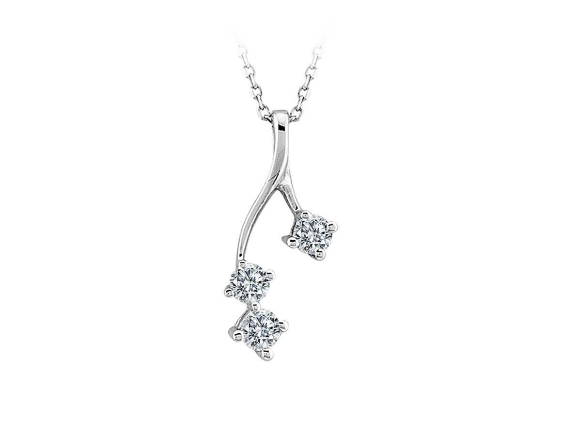 0,23 Karat Tria Collier - handgefertigter Diamantschmuck aus Feingold | Sirius Diamant