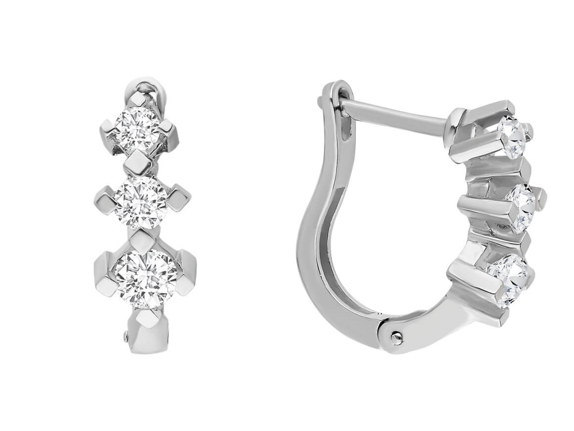 Tria Diamant Ohrringe – handgefertigter Diamantschmuck aus Feingold | Sirius Diamant
