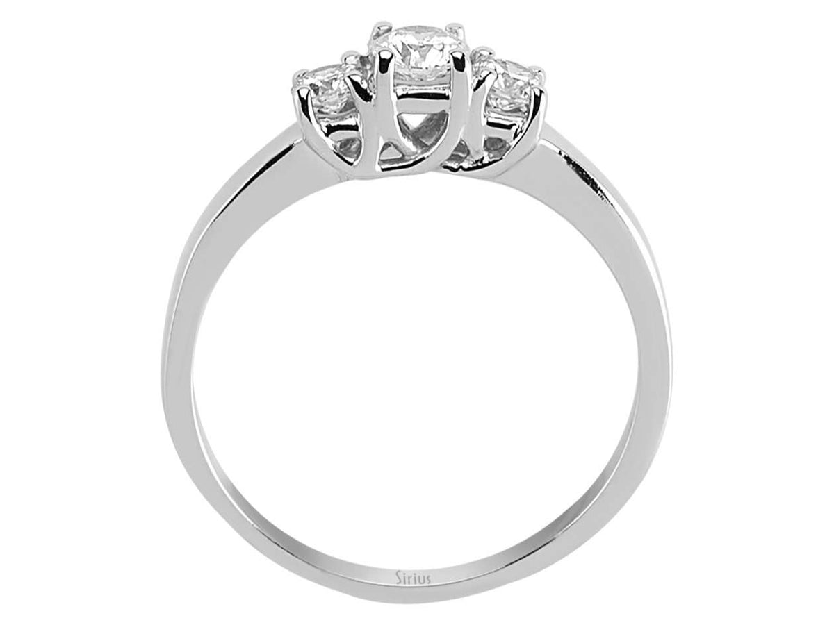 0,38 Karat Diamant Tria Ring - handgefertigter Diamantschmuck aus Feingold | Sirius Diamant