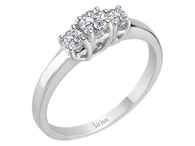 Bague trio de diamants de 0,38 carat