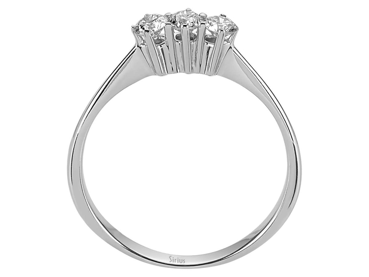0,28 Carat Diamant Tria Ring - handgefertigter Diamantschmuck aus Feingold | Sirius Diamant