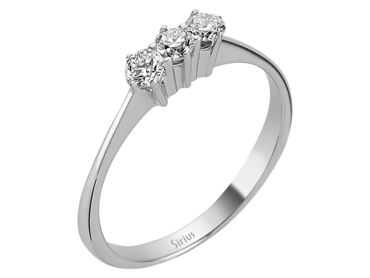 0,28 Carat Diamant Tria Ring - handgefertigter Diamantschmuck aus Feingold | Sirius Diamant