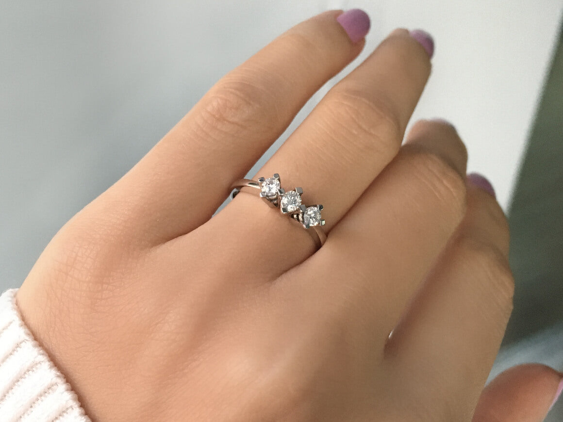 0,33 Carat Diamant Tria Ring
