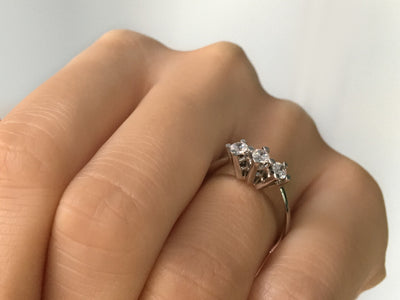 0,33 Carat Diamant Tria Ring