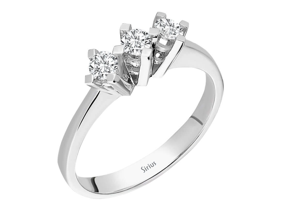 0,33 Carat Diamant Tria Ring - handgefertigter Diamantschmuck aus Feingold | Sirius Diamant