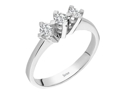 0,33 Carat Diamant Tria Ring