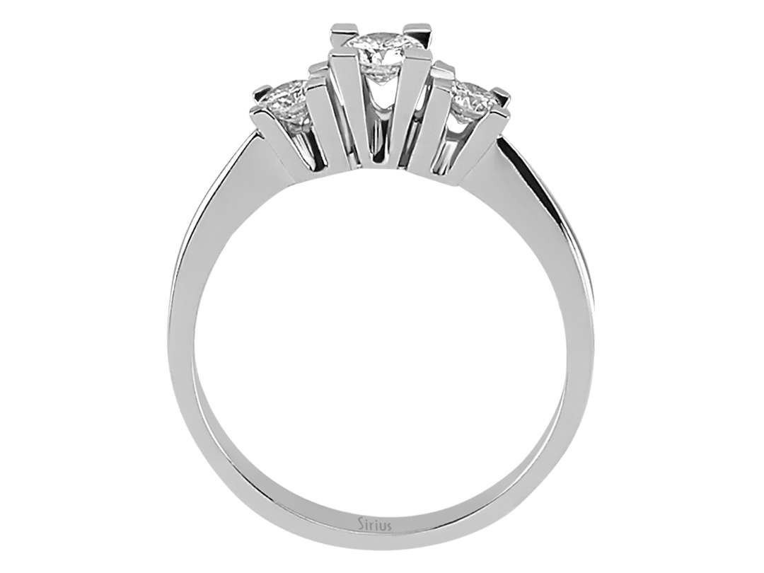 0,40 Karat Diamant Tria Ring - handgefertigter Diamantschmuck aus Feingold | Sirius Diamant