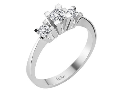 Bague trio de diamants de 0,40 carat