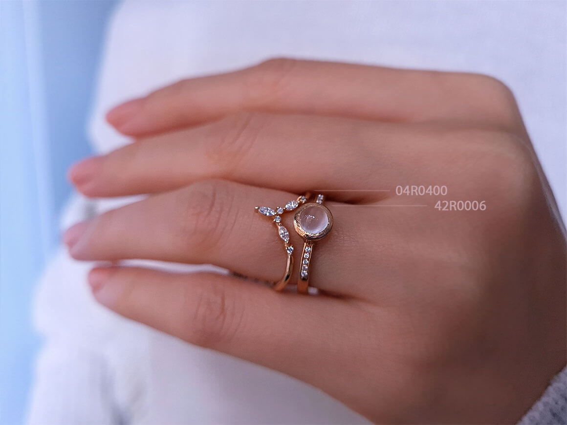 Diamond and Moonstone Vintage Ring