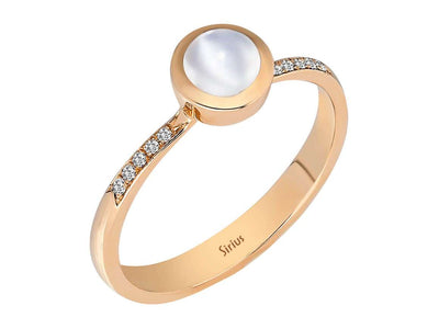 Diamond and Moonstone Vintage Ring