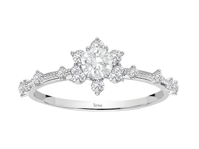 Diamond and white sapphire Elurra ring in 14K white gold