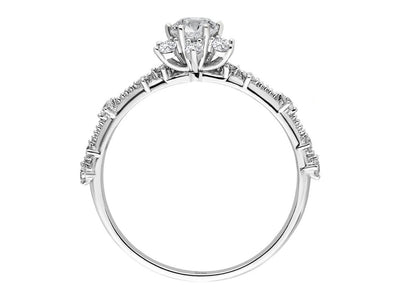 Diamond and white sapphire Elurra ring in 14K white gold