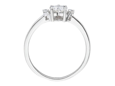 Diamond and White Sapphire Cat Paw Ring