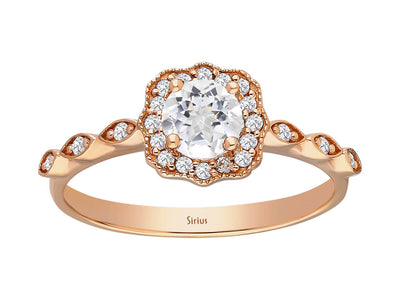 Diamond and White Sapphire Romagna Ring