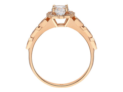 Diamond and White Sapphire Romagna Ring