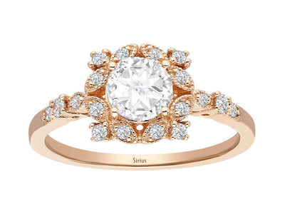 Diamond and White Sapphire Zekhara Ring