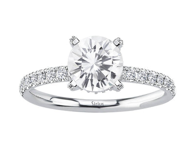 Diamond and White Sapphire Venus Pink Ring