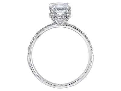 Diamond and Oval White Sapphire Venus Tulipa Ring