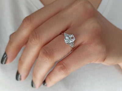 Diamond and White Topaz Glasera Ring