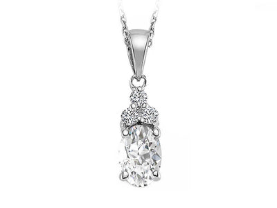Serenity necklace with diamonds and white topaz