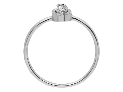 Mathilde ring with diamonds and white topaz