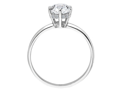 Diamond and white topaz Nora ring in 14K white gold