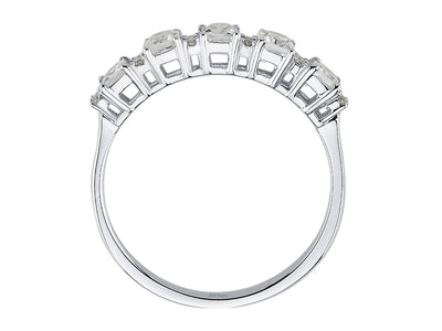 Silvia ring with diamonds and white topazes