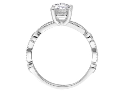 1.20 Carat Diamond and White Topaz Solitaire Ring