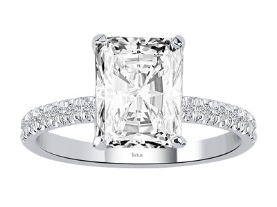 Diamond and white topaz Venus Amara ring