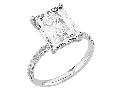 Diamond and white topaz Venus Magna ring