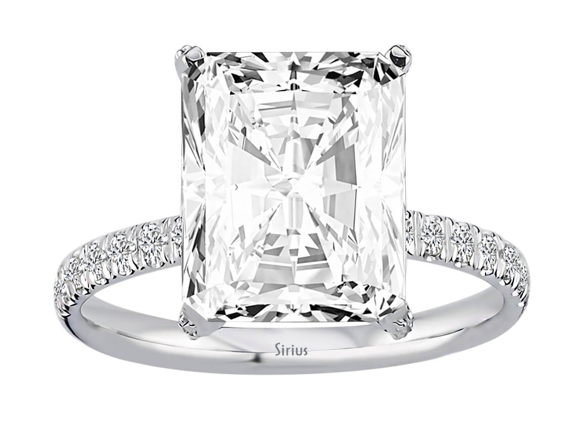 Diamant- und weißer Topas-Venus-Magna-Ring - handgefertigter Diamantschmuck aus Feingold | Sirius Diamant