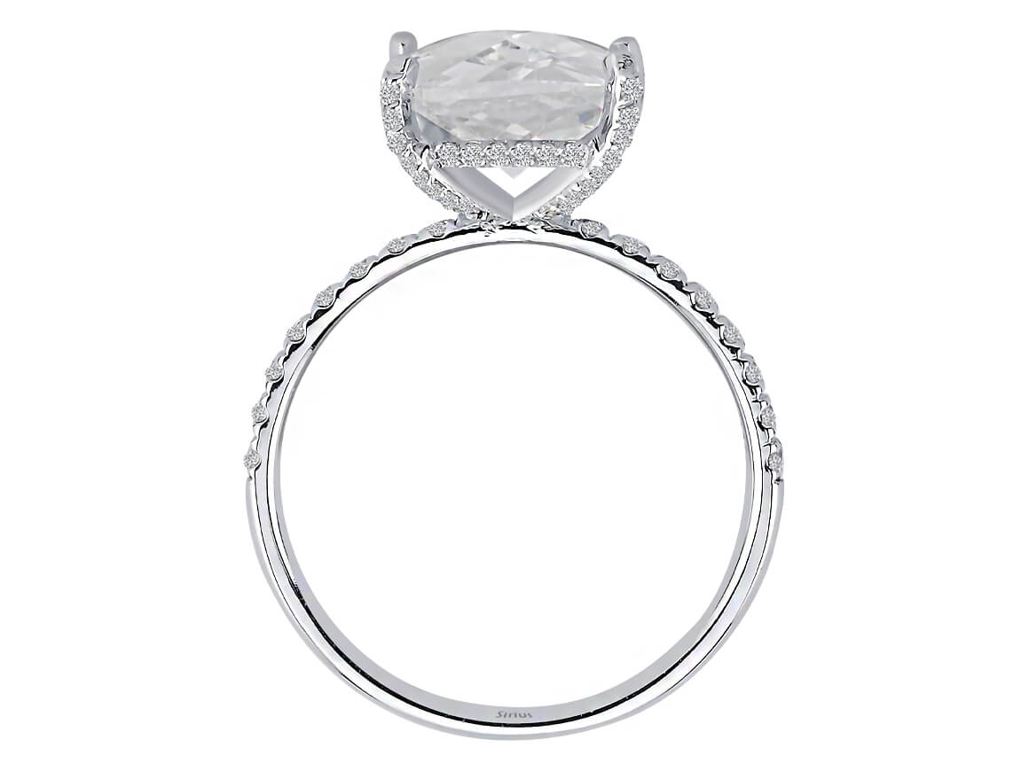 Diamant- und weißer Topas-Venus-Magna-Ring - handgefertigter Diamantschmuck aus Feingold | Sirius Diamant