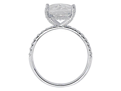 Diamond and white topaz Venus Magna ring