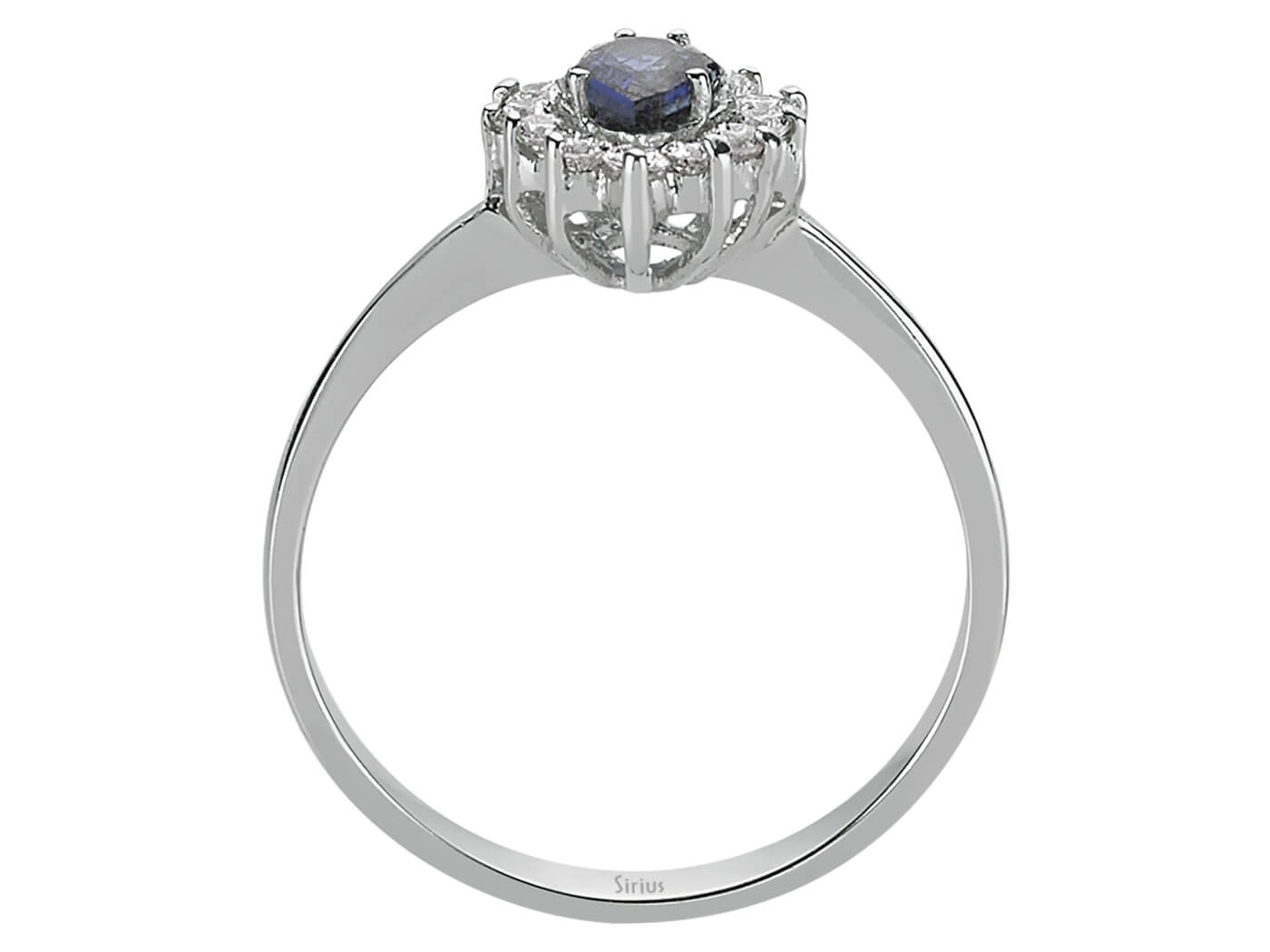 Diamond and Pear Sapphire Ring