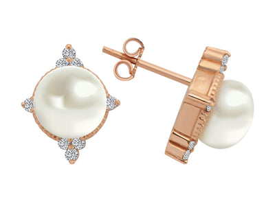 Moira earrings with diamonds and pearls