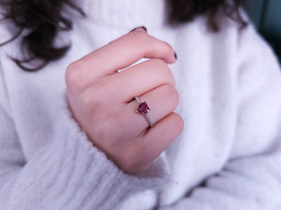 Diamond and Heart Cut Tourmaline Ring