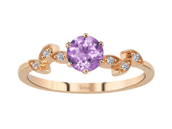 Diamanten Ring mit Amethyst