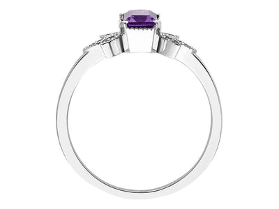 Diamond and Lilac Amethyst Ring