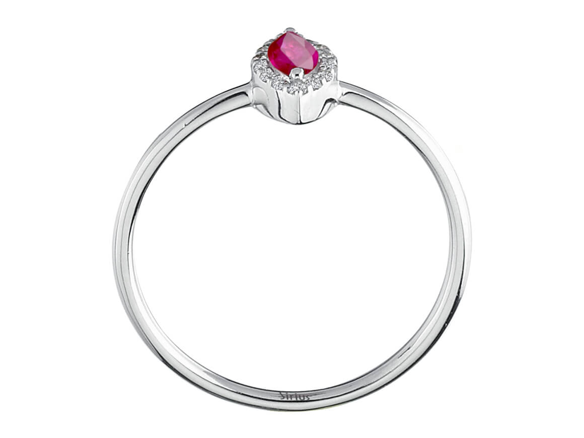 Diamond and Marquise Cut Pink Tourmaline Ring