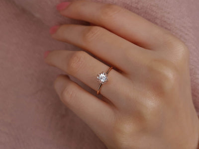 Bague Malaga en or rose 14 carats, diamants et morganite