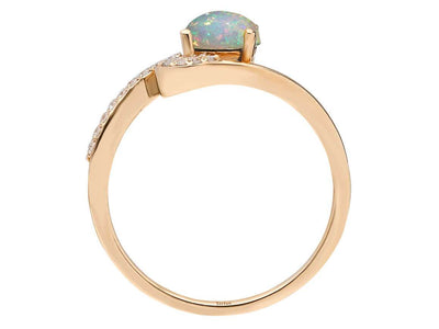 Diamond and Opal Galaxy Ladies Ring