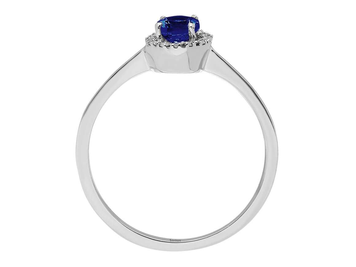 Diamond and Oval Sapphire Ring