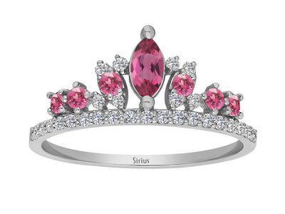 Diamond and Pink Tourmaline Diana Crown Ring