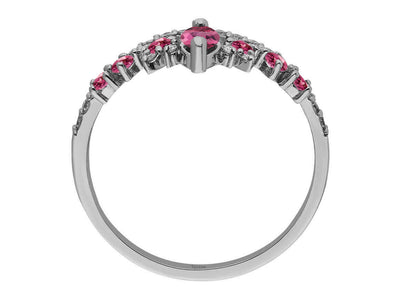 Diamond and Pink Tourmaline Diana Crown Ring