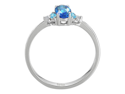 Diamond and Topaz Cadenza Ring