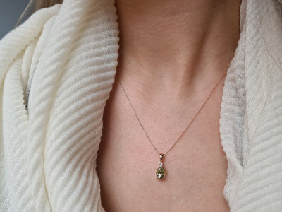 Diamond and Zultanite Harmony Necklace in 14 K Red Gold