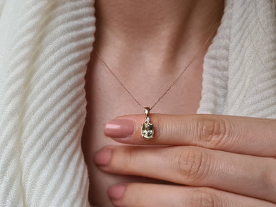 Diamond and Zultanite Harmony Necklace in 14 K Red Gold