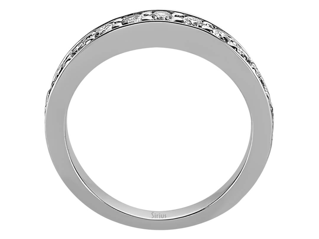 Diamant-Halbrundring - handgefertigter Diamantschmuck aus Feingold | Sirius Diamant